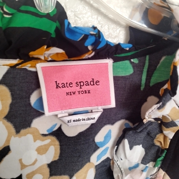 Kate Spade Meadow Wrap floral midi Dress sz Xs - Picture 6 of 9